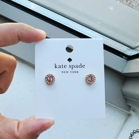 kate spade pink small studs 🌼 - Picture 2 of 4